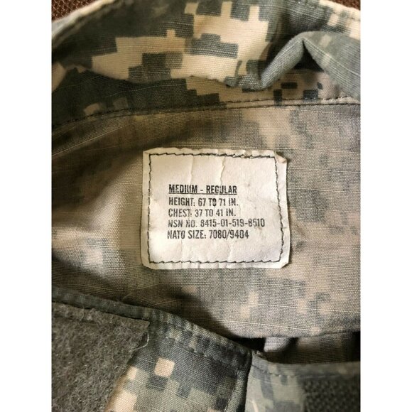 US Army Digital Multi Cam Combat Coat Medium/Regular Flame Resistant VG+ - Picture 6 of 6